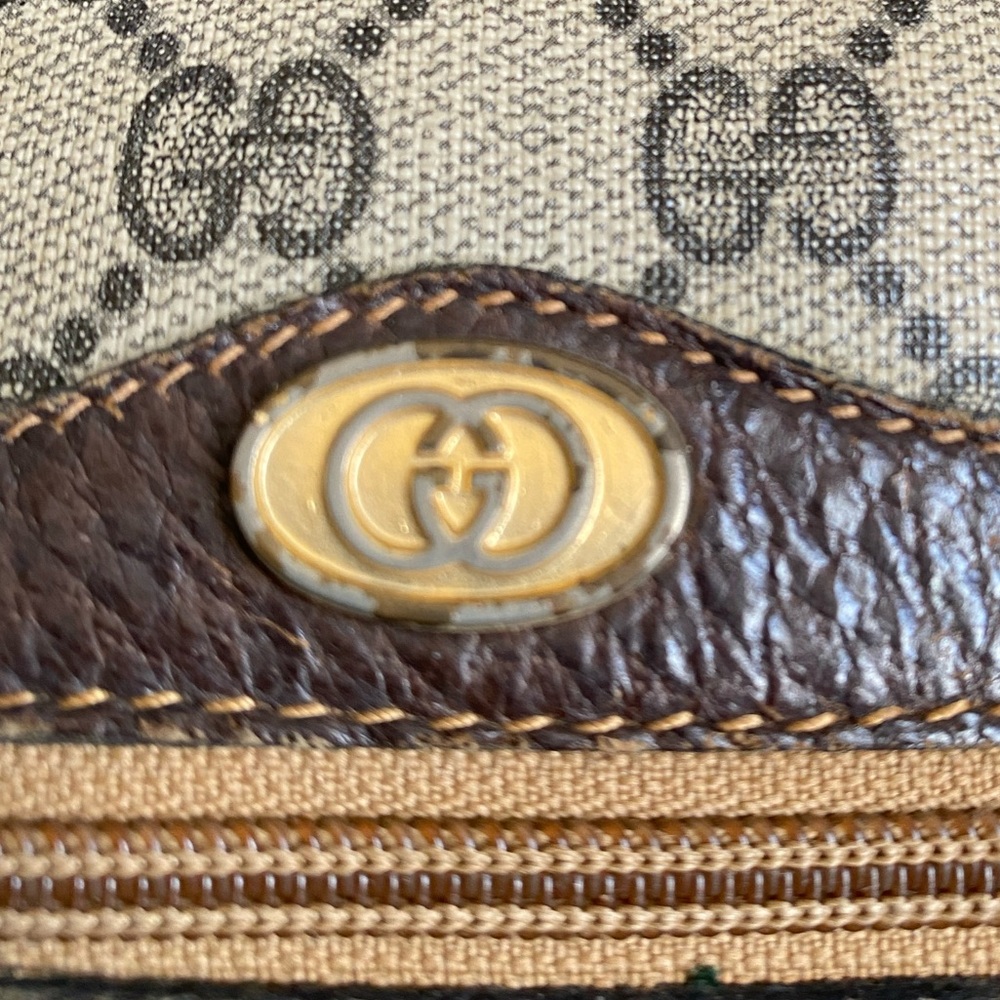 Gucci GG Men's PVC and Leather Toiletry Clutch Bag, Vintage - Picture 4 of 15